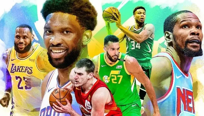 nba collage featuring many of the league's top stars