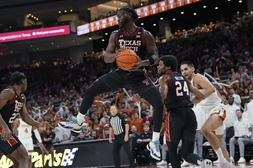 Texas Tech Ncaab player jumping