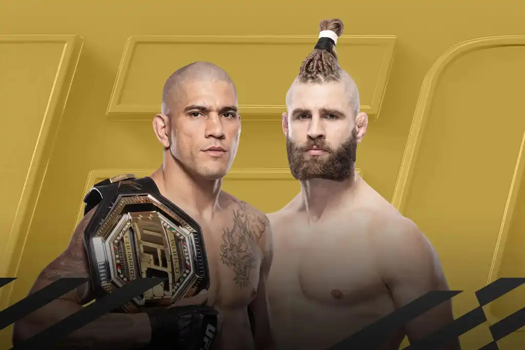 Two UFC fighters face forward in a promotional poster.