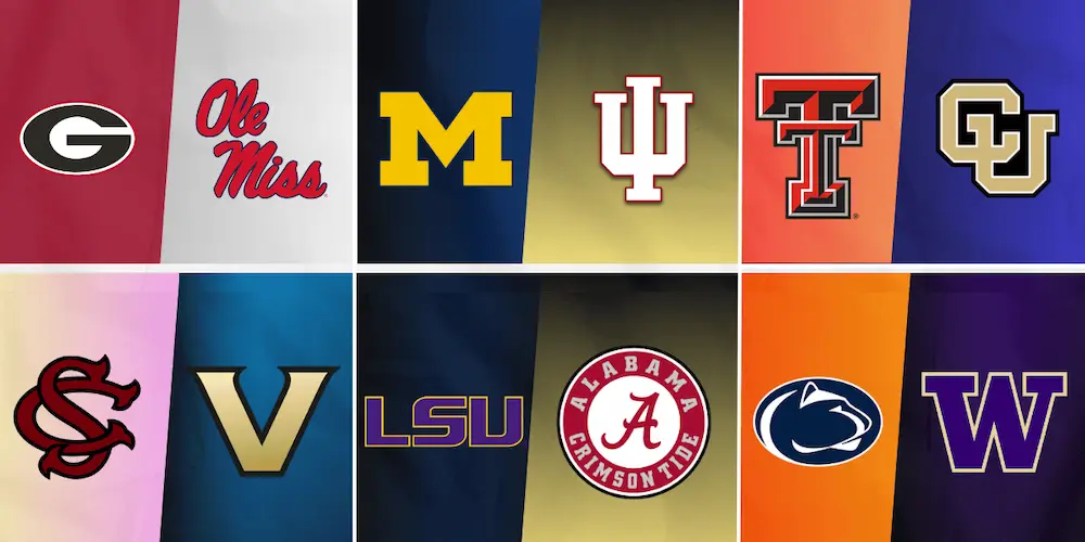 ncaa team logos collage
