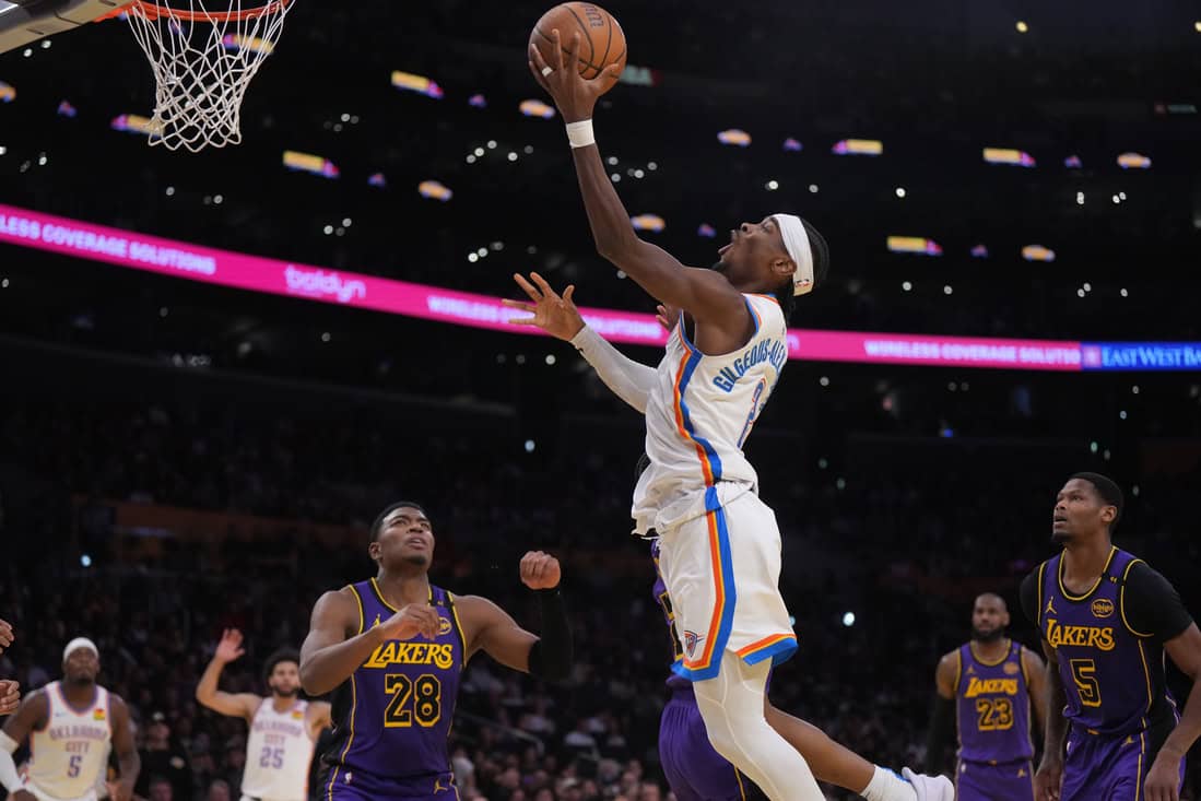 6 OKC Player Laying up