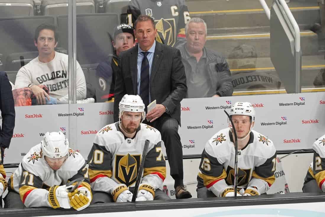 NHL 9 Golden knights bench