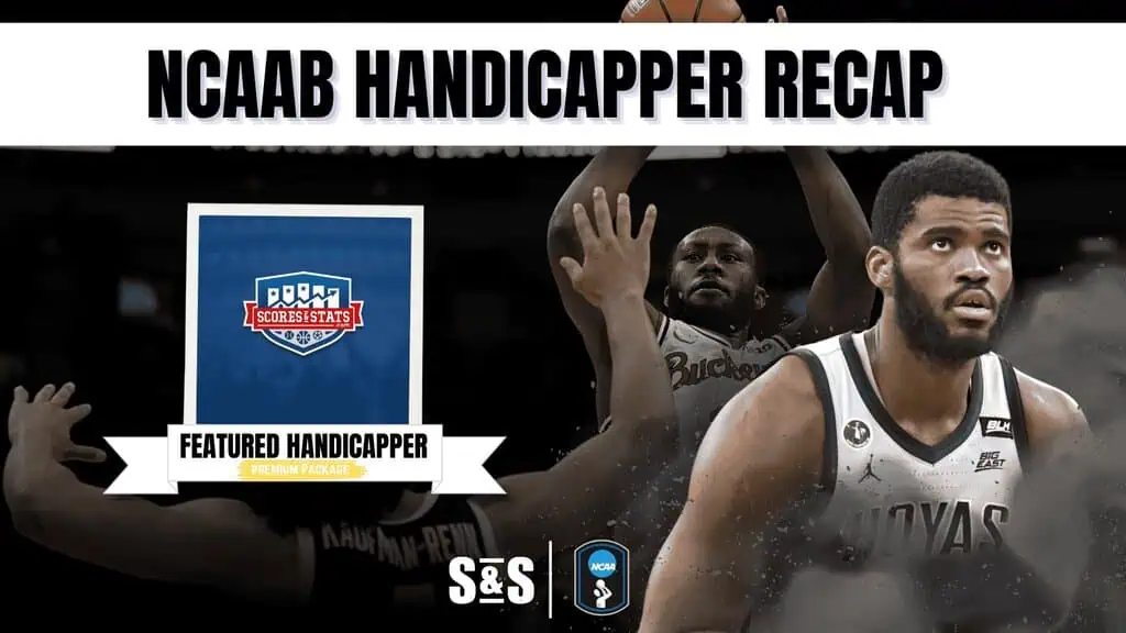 This graphic looks like it's meant for a college basketball (NCAAB) handicapper recap