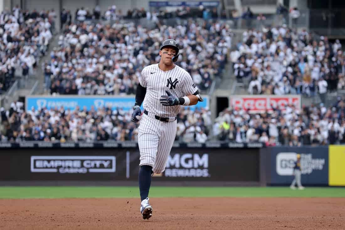 Yankees Player Running the bases