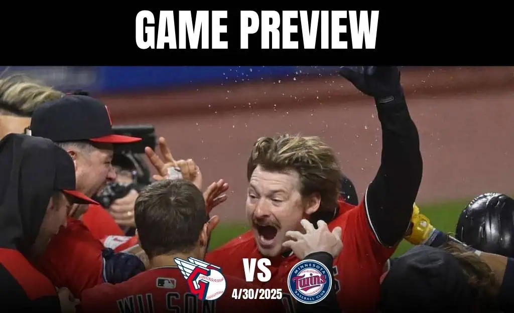 5 Guardians vs Twins April 30th