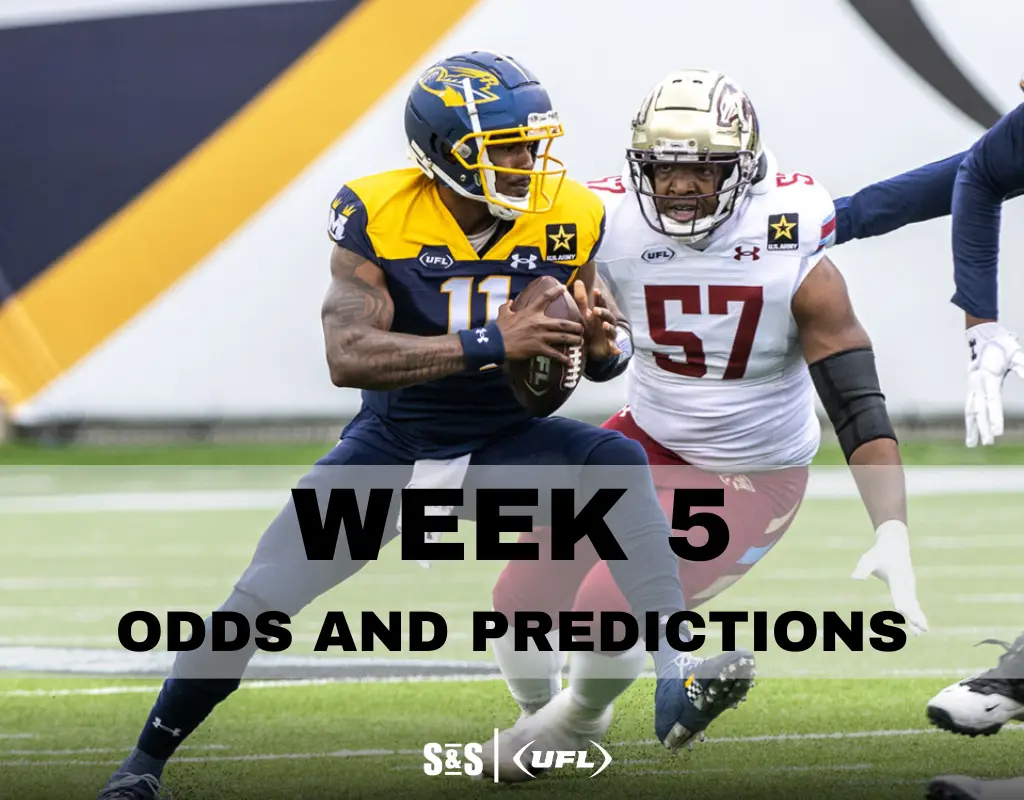 2025 UFL Week 5 Odds, Predictions and Schedule