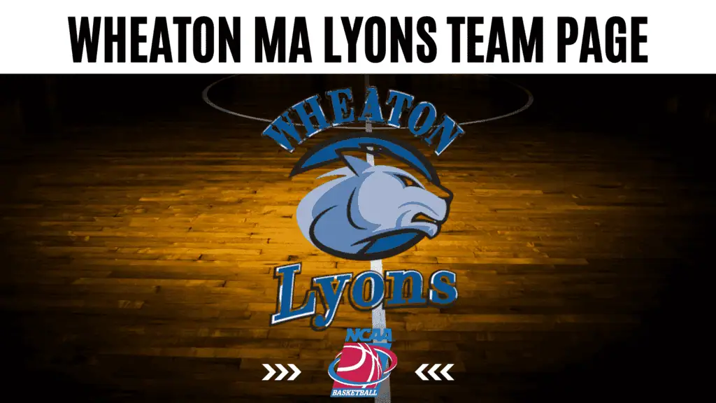 Wheaton College (MA) Lyons basketball logo on a team page