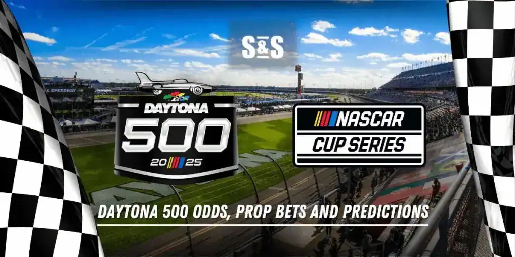Cartel promocional del Daytona 500 del año 2025, parte de la serie NASCAR Cup.