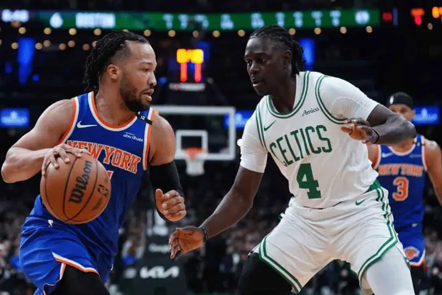 8 NBA matchup between the Boston Celtics and New York Knicks with expert picks and predictions for May 7th 2025.