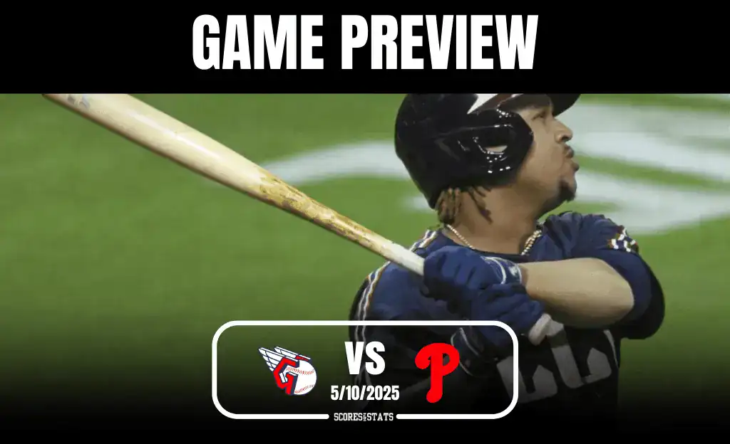 A baseball player swings a bat, with a blurred face, during a game preview featuring the teams on May 10, 2025.