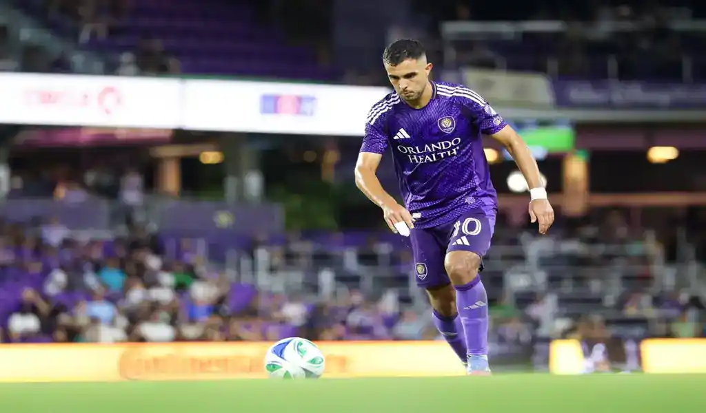 Orlando City SC player controls the ball during match against Portland Timbers on May 24, 2025.