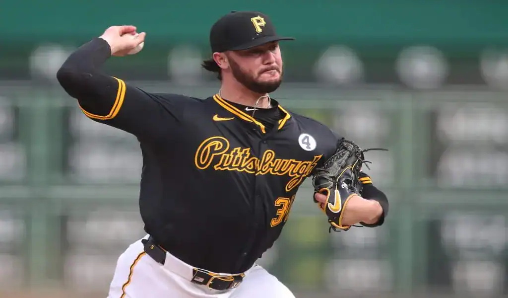 Pittsburgh Pirates pitcher in action against the Philadelphia Phillies, June 8th 2025