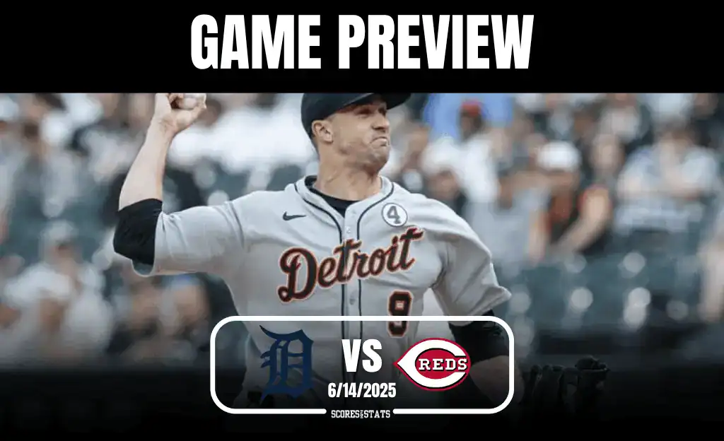 4 A Detroit Tigers pitcher winds up for a throw during a game preview against the Cincinnati Reds on June 14, 2025.