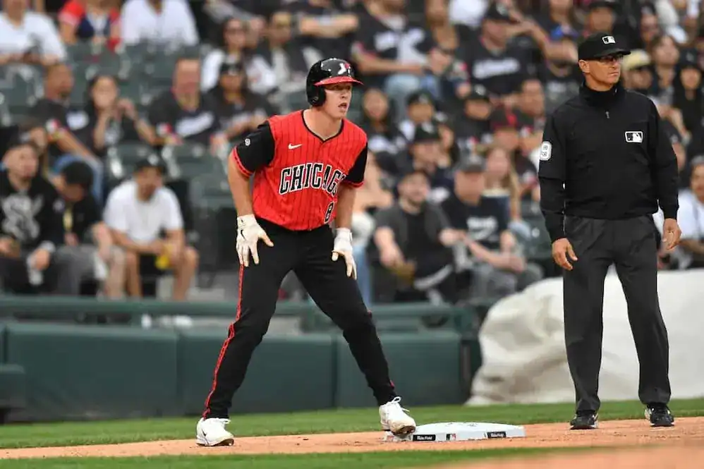 White sox player standing