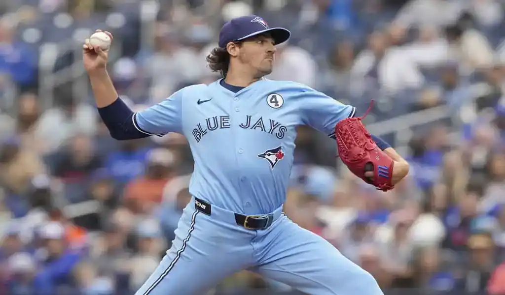 Toronto Blue Jays pitcher in action during game against Minnesota Twins on June 7, 2025