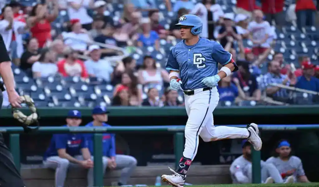 Washington Nationals player runs the bases during game against Texas Rangers on June 7, 2025